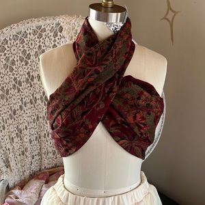 Dark floral festival scarf